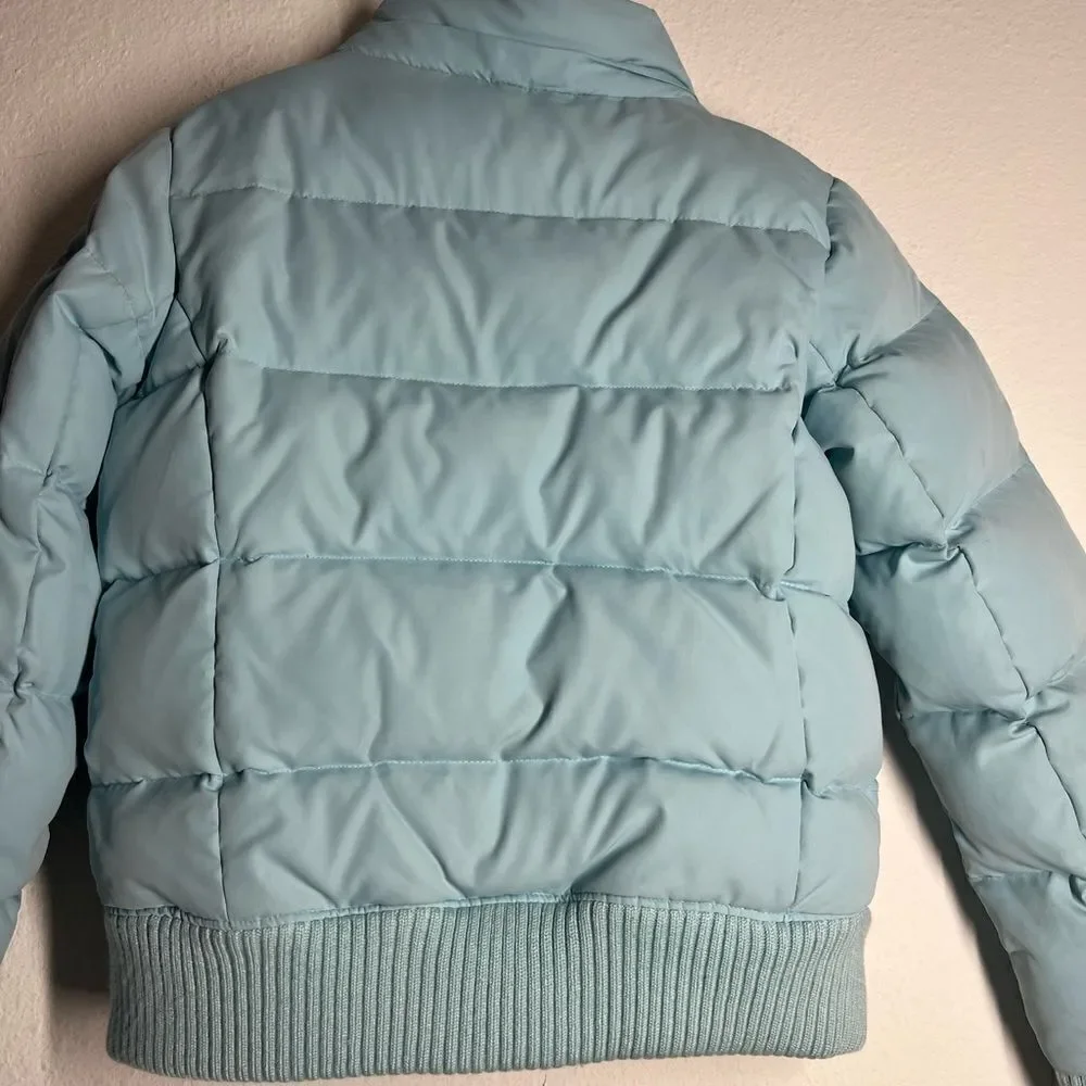 Gap Kids Girls Blue Puffer Coat Fleece Outerwear Size M(8) No Hood See Desc